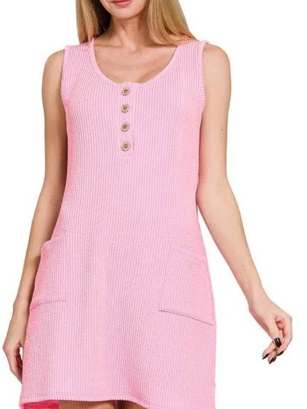 🆕 Zenana Casual Chic Corded Rib Tank Dress